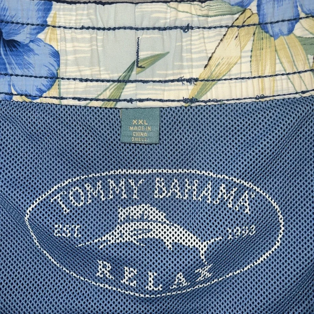 Tommy‎ Bahama Relax Shorts Men's Size 2XL XXL Blue Mesh Lined Swim Trunks Board